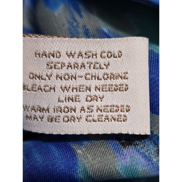 Chico's Women's Blue Ikat‎ Print Embellished V Neck Tunic Blouse 3/4 Sleeve Sz 2 - Picture 9 of 14